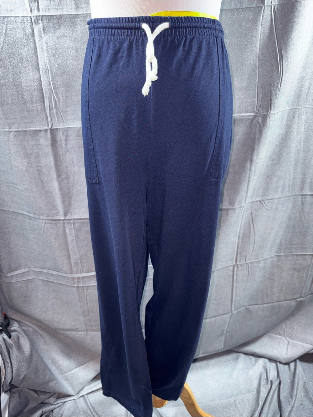 2714-Blair Navy Track Pants with White Drawstring